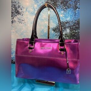 Younique Purple Women's Large Tote Bag with Crossbody Strap EUC